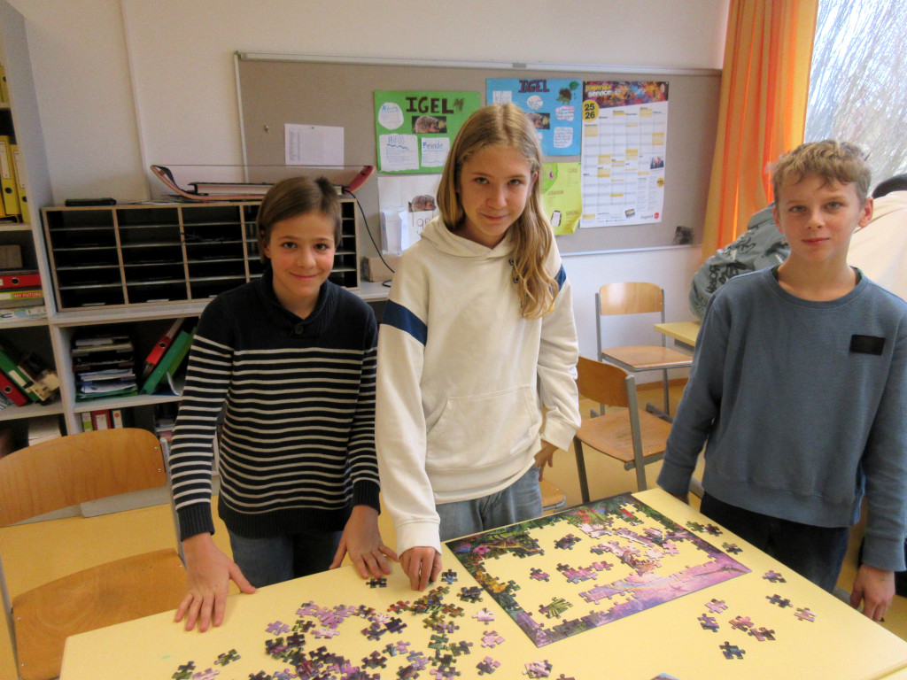 Puzzle lösen im Fach Soziales Lernen